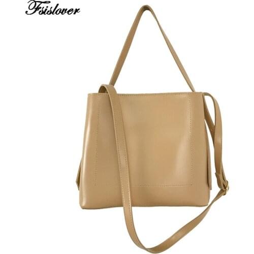 High Quality Soft Leather Women Bag Luxury Brand 2018 Fashion Designer Female Shoulder Bags Simple Big Casual Bags Handbag Sac