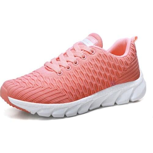 Casual Fashion Platform Running Breathable Mesh Ladies Casual Lightweight Walking Shoes Fall 2021 New