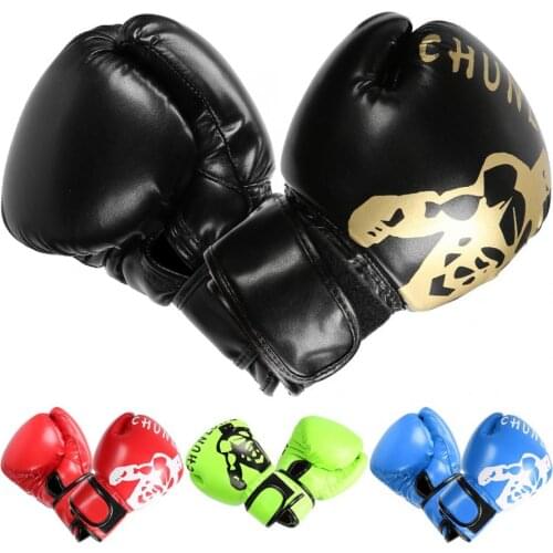 1 Pair Boxing Gloves Soft Breathable Sanda Boxing glove Widen hook&loop Adult Children Gym Training Practicing Equipments