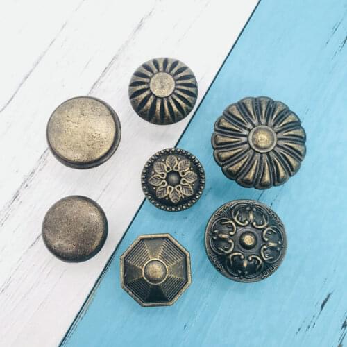 10Pcs Retro Mental Kitchen Drawer Cabinet Door Handle Furniture Knobs Hardware Cupboard Antique Brass Pull Handles