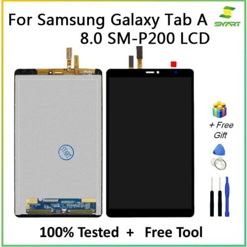 100% Test LCD Screen For Samsung Galaxy Tab A 8.0 SM-P200LCD Display Replacement Part LCD Touch Screen Digitizer Assembly