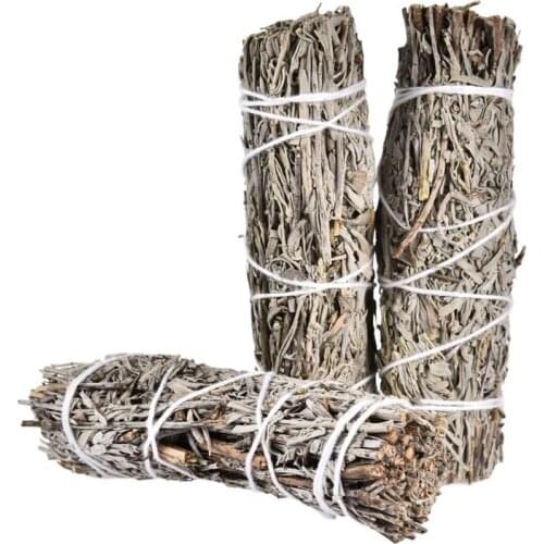 3pcs Blue Sage Bundle Smudge Stick Purification Home Air Fresheners Spiritual Incense Burning Healing Meditation Air Freshner