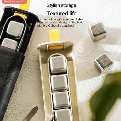 304 Quick-Frozen Stainless Steel Ice Cube Metal Ice Cube Iced Artifact Recyclable Whiskey Whisky Stone