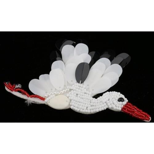 3D Applique Sequins Beads Patch Iron/Sew On Apparel Bag Dress Decoration DIY