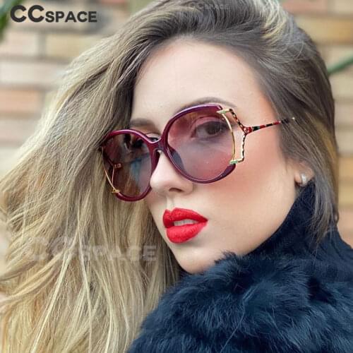 46312 Big Frame Hollow Brand Design Stripe Sunglasses Men Women Fashion Shades UV400 Vintage Glasses