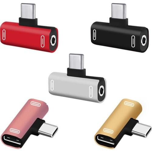 Micro Usb Type C Adapter Adaptador T-Shape Type C To 3.5Mm Earphone Jack