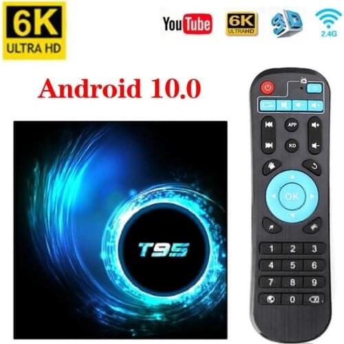 Android tv box Android 10 T95 6K H616 Quad Core Media player Play Store Free Fast Android smart tv Set top box PK H96max