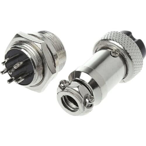 1 Set/2 Pcs Aviation Plug Male & Female Wire Panel Metal Connector 16mm 2/3/4/5/6/8/9 Pin GX16