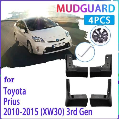 Car Mud Flaps for Toyota Prius XW30 2010~2015 2011 2012 2013 2014 Mudguard Splash Guards Fender Mudflaps Auto Accessories