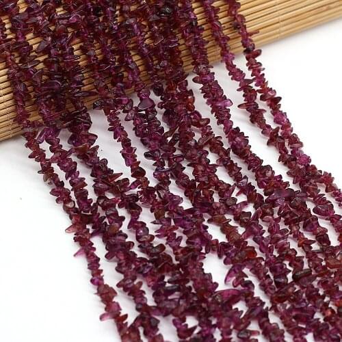 Beads Natural Strawberry Crystal Freeform Chip Stone Beads For Christmas Gift DIY Necklace Bracelet Jewelry Making Length 40cm