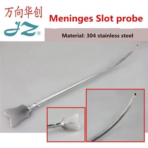 JZ head Surgical instruments for neurosurgery of brain guided meningotomy guider groove slotted probe in elbow brain Department