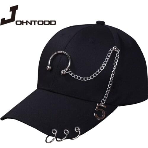 Brand Dad Hat Creative Piercing Ring Baseball Cap Punk Hip Hop Caps Cotton Adult Casual Solid Adjustable Unisex Caps Snapback