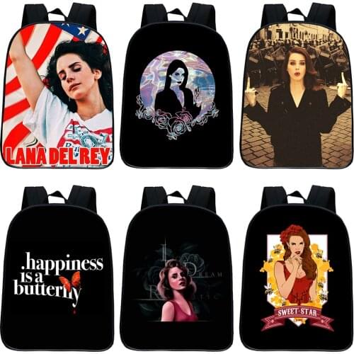 Singer Lana Del Rey Backpack Cute Boy Girl Bag Fashion Cartoon Small School Bag Children Bag Cute Bookbag Casual Mochila