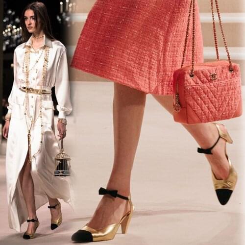 2021 New Pumps Women Summer Bowknot Mixed Color High Heels Runway Shoes Women Sexy Party Ladies Shoes femmes sandales mujer