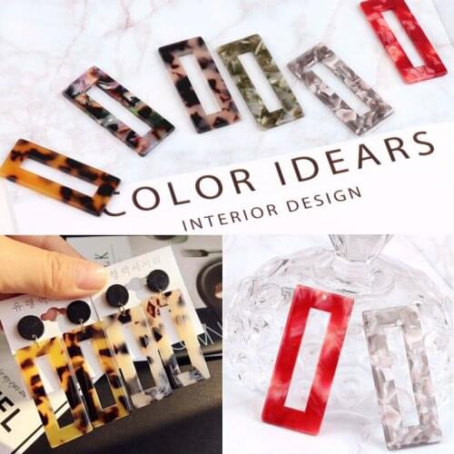 New spring style 20pcs/lot colorful rectangle acetic acid material diy handmade clothing/ear/hair accessories jewelry accessory