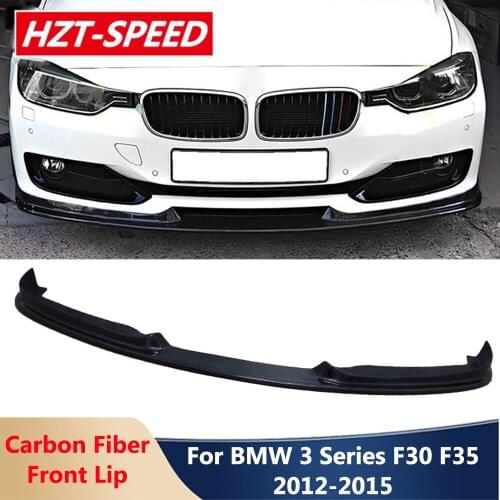 Real Carbon Fiber Front Bumper Spoiler Lip Apron For BMW F30 F35 Standard Style 2012 2013 2014 2015 316i 320i 328i 335i 318d