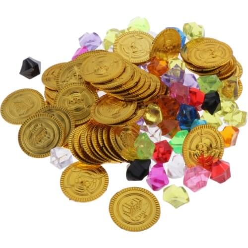 Pirate/Gold Coins Play Toys Set For Stage Props, Center And Party Decor