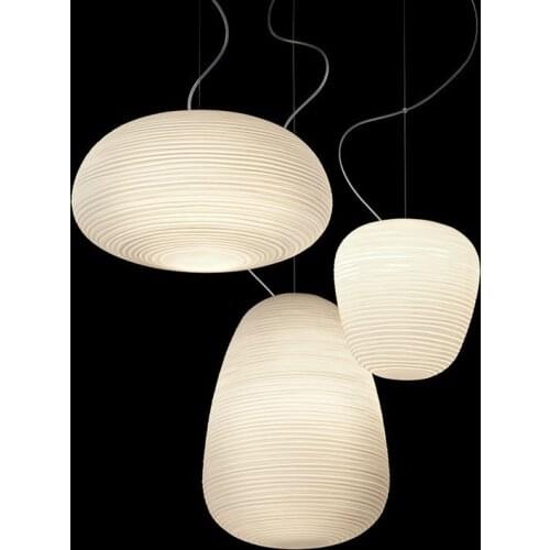 Postmodern minimalist threaded glass ball chandelier New designer Nordic style restaurant chandelier