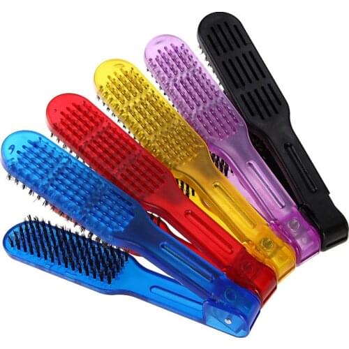 Straight Hair Splint Comb Pig 's Bristles Comb Hair Brush V-Shape Straightener Salon Hairdressing Styling Tool