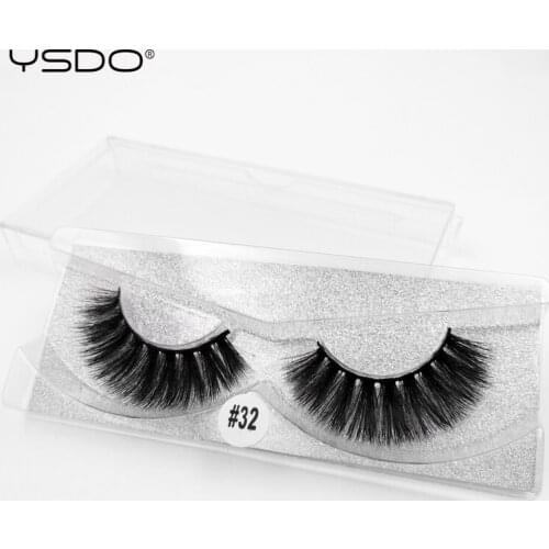 YSDO 1 pair mink eyelashes natural long false eyelashes 3d mink lashes makeup strip eyelashes fake lashes cilios mink lashes 32S