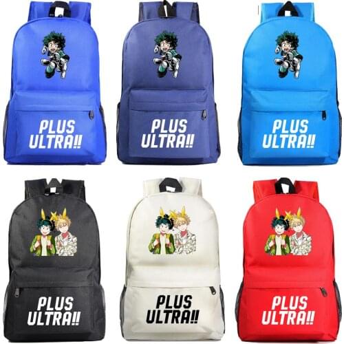 Fashion Cartoon Anime My Hero Academia Deku Boy Girl Book School bag Women Bagpack Teenagers Schoolbags Men Student Backpack