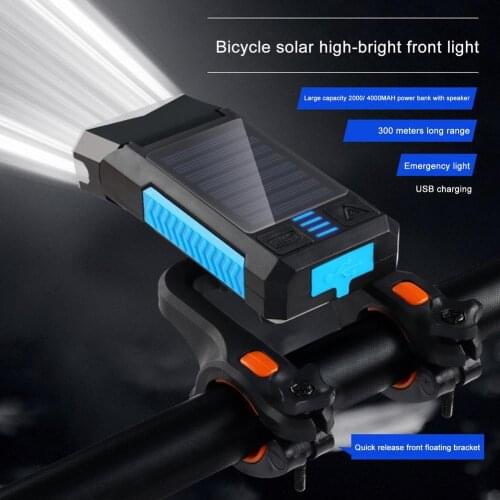 Bicycle Light With Speaker USB LED Rechargeable Set Mountain Cycle Front Headlight Lamp Flashlight Bike Accessories Parts
