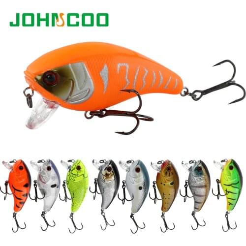 JOHNCOO Crankbait Fishing Wobblers 17.5g 7cm Artificial Crank Bait Bass Fishing Lure pike Floating Lure With VMC Hook