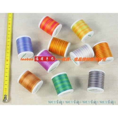 High quality 100% cotton thread for Crochet, embroidery, hand sewing, poking 10 kinds of color 1 roll=400M