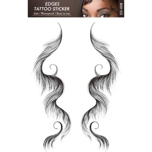 Y1UF 11 Styles Hairline Tattoo Stickers DIY Hairstyling Temporary Tattoo Baby Hair