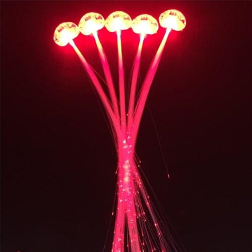 LED Clip Hairpin Red Hair Glow Hair Braid Luminous Toy For Class party Concert Wedding Celebration Glow party supplies Toys