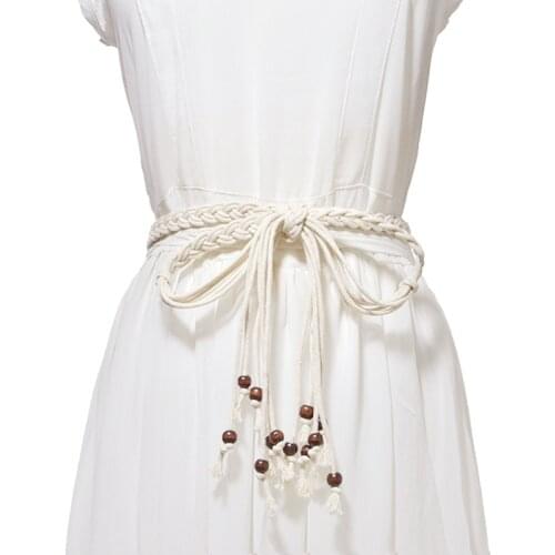 GAOKE New Decorative Waist Belt Womens Waist Rope Fashion Strap Slim Belt Tassel Knotted Waist Chain Dress Accessories