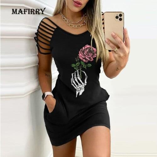 Women Lip Zip Print Mini Dress Sexy Sleeveless Off Shoulder Party Club Dress Female Pockets O-Neck Camisole Dress Plus Size XXXL