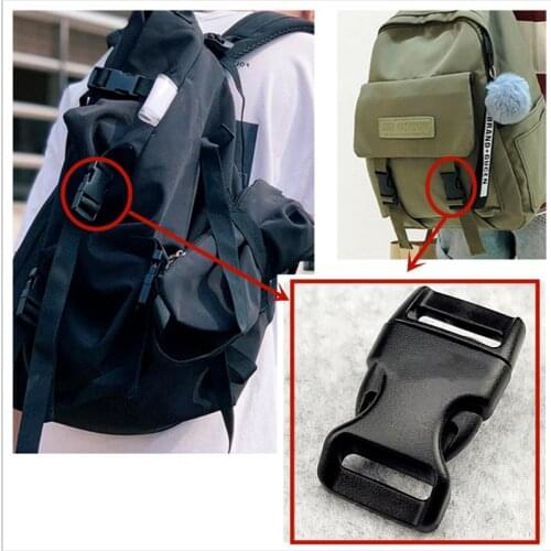 10Pcs/Lot 10MM Side Release Plastic Buckle Dual Adjustable Belts Tactical Backpack Straps DIY Webbing Bag Parts Accessories