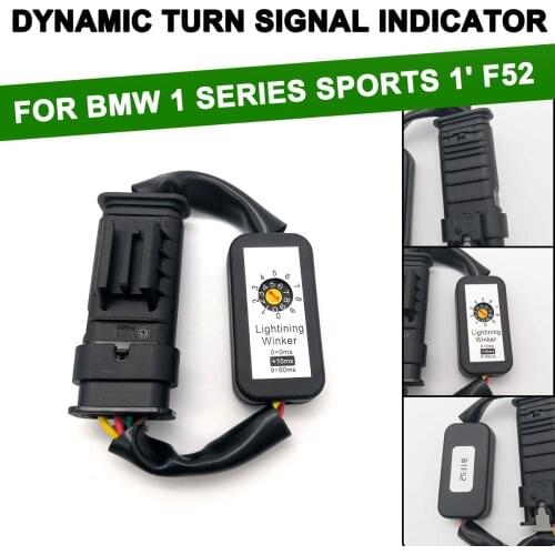 2Pcs Dynamic Turn Signal Indicator Black LED Taillight Add-on Module Cable Wire Harness For BMW 1 series Sports 1' F52