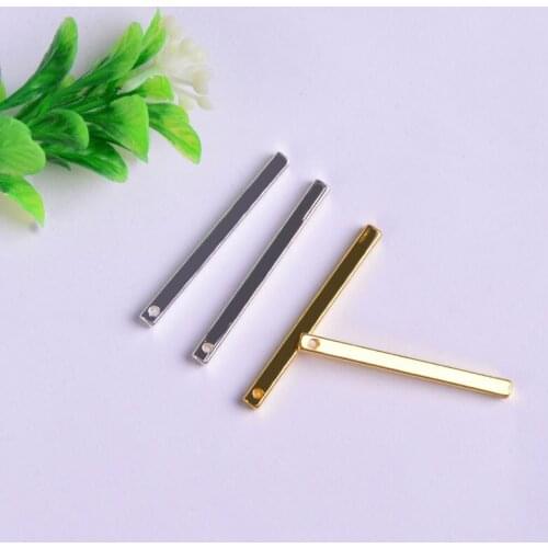 20 pieces of 30x2.5x2.5mm square copper bar jewelry charm metal tassel DIY handmade necklace pendant accessory