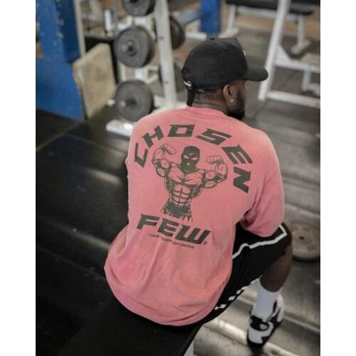 2021 muscle fitness big short sleeve running casual brothers T-shirt pure cotton summer autumn quick drying clothes