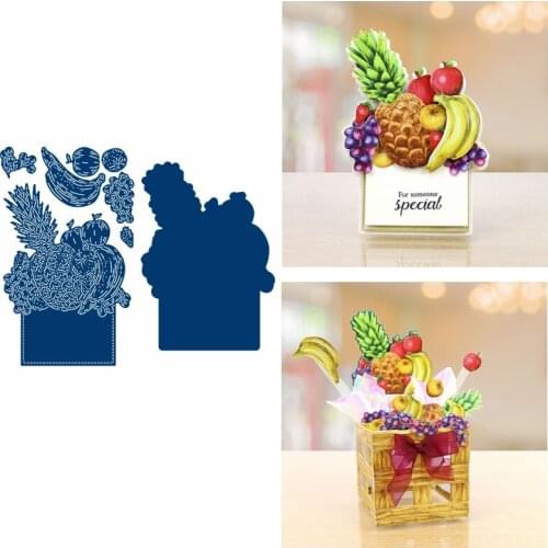Pineapple Grape Banana Apple Juicy Fruit Metal Cutting Dies Set For Album Decor Crafts Paper Cards DIY Scrapbooking 2020 New