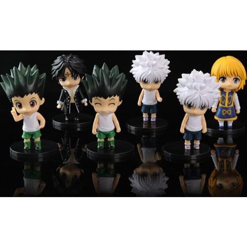 10cm Anime Hunter x Hunter Cute Ver. Gon Killua Kurapika Kulolo PVC Action Figure Collect Mini Model Toy Gift