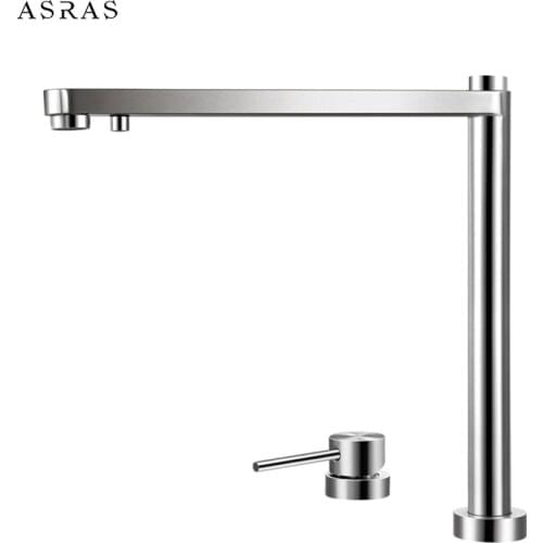 Asras-3060 SUS304 kitchen faucet telescopic tap hot and cold mixer drinking water outlet single handled