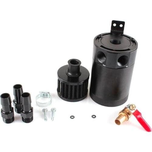 Oil Storage Tank Universal Motor Fuel Tank Engine Air Oil Separator Fuel Tank Aluminum Twin-cylinder Polished Baffle