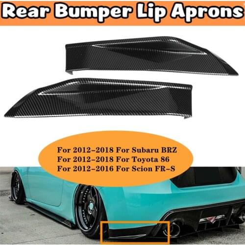 Black/Carbon STi TS Style Car Rear Side Bumper Lip Aprons Diffuser Splitter Canard For Subaru BRZ
