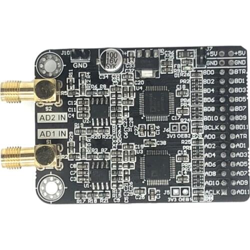 Dual channel high-speed AD module, AD9226 parallel, 12 bit AD, 65M data acquisition, FPGA development board