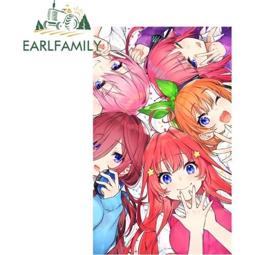 EARLFAMILY 13cm x 8.1cm for Quintessential Quintuplets Car Truck Decal Bumper Window Graffiti Stickers Car Styling 3D Decoration