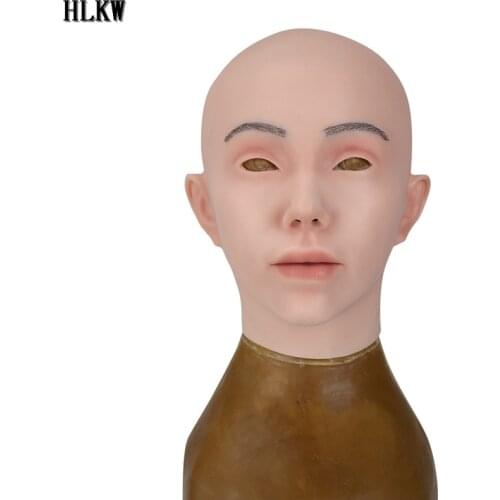 Hot Sexy Transgender Soft Mask Silicone Head Face Mask Male to Female Cosplay Costumes for Crossdresser drag queen shemale face