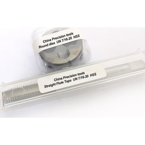 2pcs Unified Coarse Thread tap and die set UNC 7/16 UNC7/16 dies taps sets UNF UNF7/16 UNS 7/16-16 7/16-18 7/16-20 7/16- 24 -27
