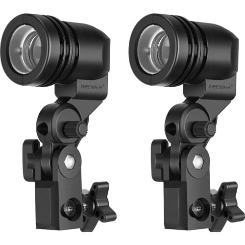 Neewer 2 Packs E27 Lamp Holder with Light Stand Mount, Porcelain Socket, Studio Photography AC Socket for Lamp Bulb Light Stand