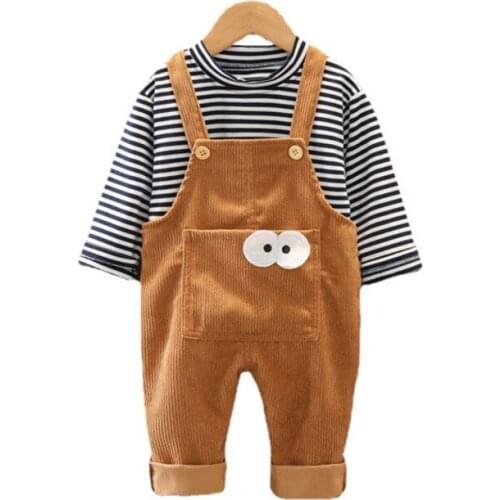 New Spring Autumn Baby Girl Clothes Suit Fashion Children Boys T-Shirt Overalls 2Pcs/Sets Toddler Sports Costume Kids Tracksuits