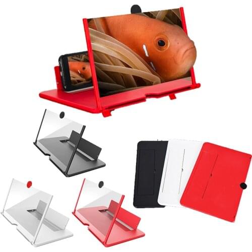 12 inch 3D Mobile Phone Screen Magnifier HD Video Amplifier Stand Bracket Amplifying Desktop Foldable Mobile Phone Holder
