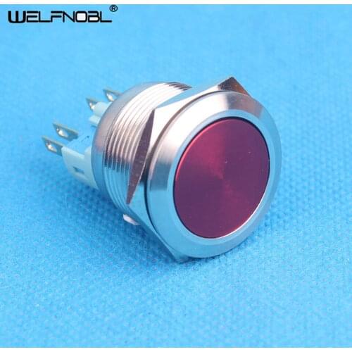 22mm Excellent manufacturer 1NO1NC Stainess Steel Anti Vandal Mini Metal Push Button Switch