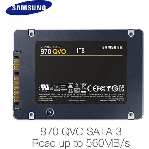 Samsung SSD 870 QVO 1TB 2TB 4TB 8TB SATA III Original 2.5" inch Internal HDD MLC SATA3 Desktop Notebook SSD